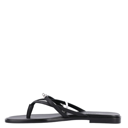 Hermes Calfskin Miss Sandals 39 Black 1 of 8