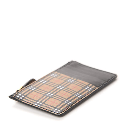 Burberry Mini Vintage Check Calfskin Somerset Coin Case Card Holder Antique Yellow 4 of 6
