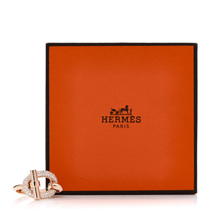 Hermes 18K Rose Gold Diamond Adage Ring 52 6 7 of 7