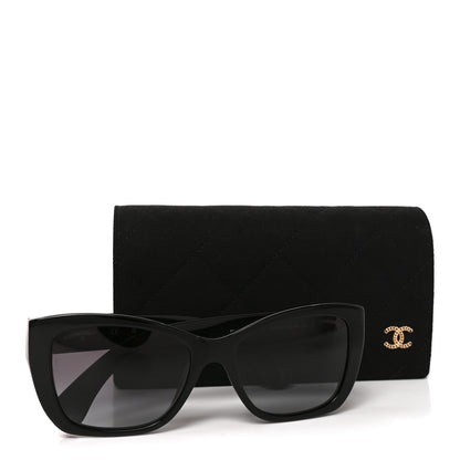 Chanel Acetate Metal Butterfly Sunglasses 71553 Black 7 of 7