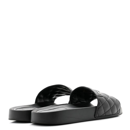 Chanel Lambskin Quilted CC Mules Sandals 40 Black 4 of 10