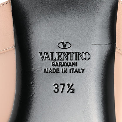Valentino Garavani Calfskin Roman Stud Ankle Strap Flat Mules 37.5 Rose Cannelle 8 of 9