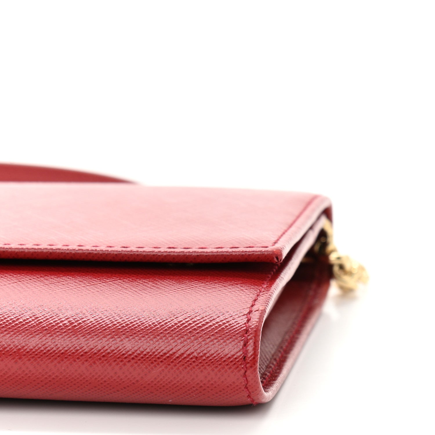 Salvatore Ferragamo Printed Calfskin Gancini Wallet On Chain Red 10 of 13