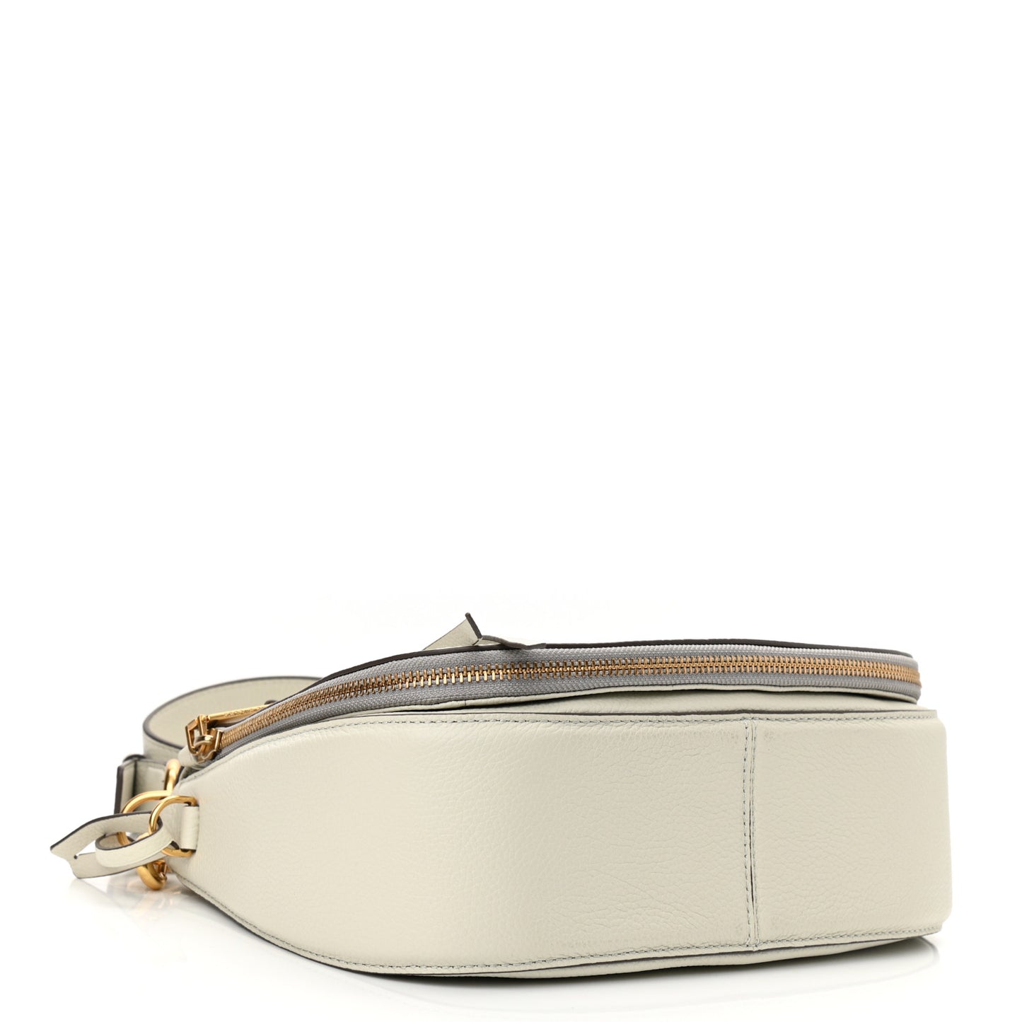 Pebbled Calfskin Recruit Nomad Crossbody White