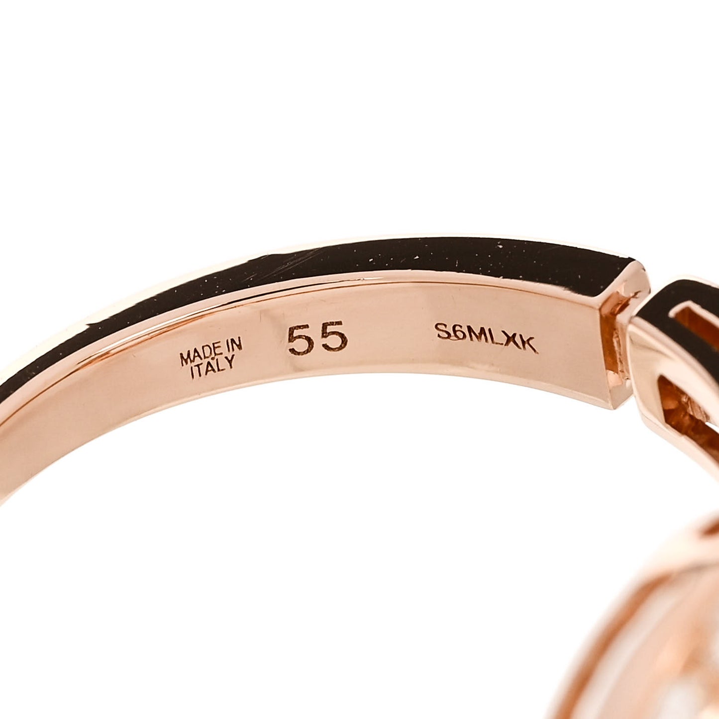18K Rose Gold Diamond Bvlgari Bvlgari Ring 54 6.75