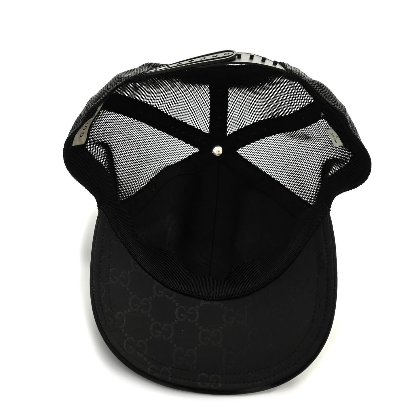 Nylon Monogram Baseball Hat L Black