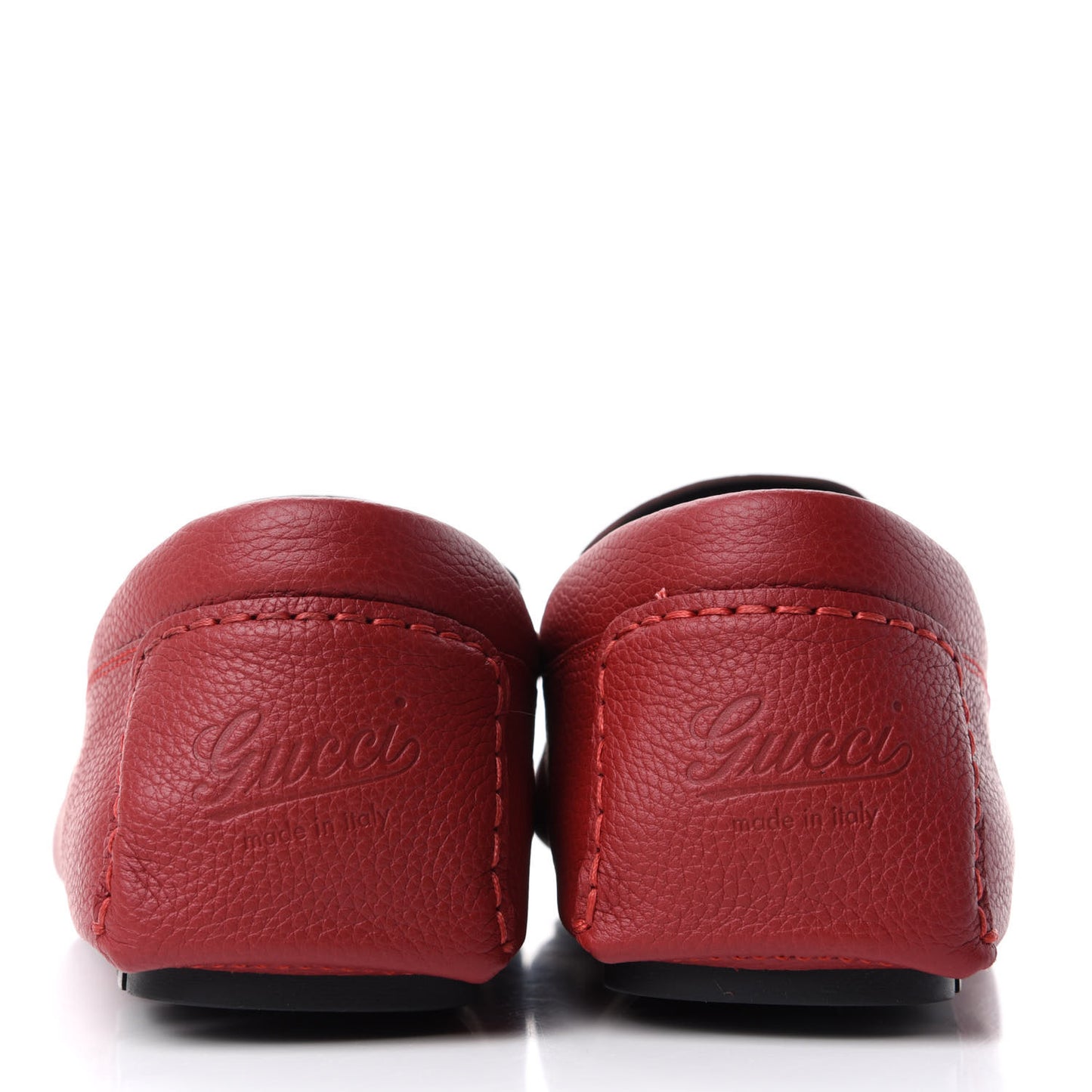 Calfskin Web Mens Driver Loafers 9.5 Red