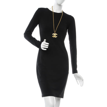 Chanel Large CC Pendant Necklace Gold 2 of 5