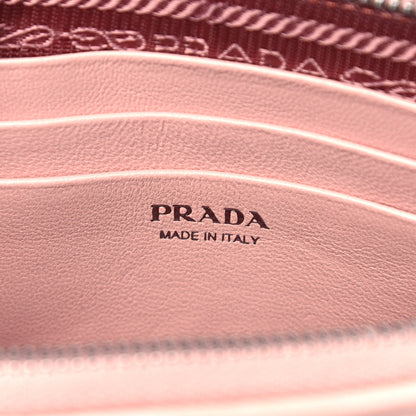 Prada Nappa Impunture Diagramme Mini Double Zip Chain Crossbody Bag Orchidea 8 of 16