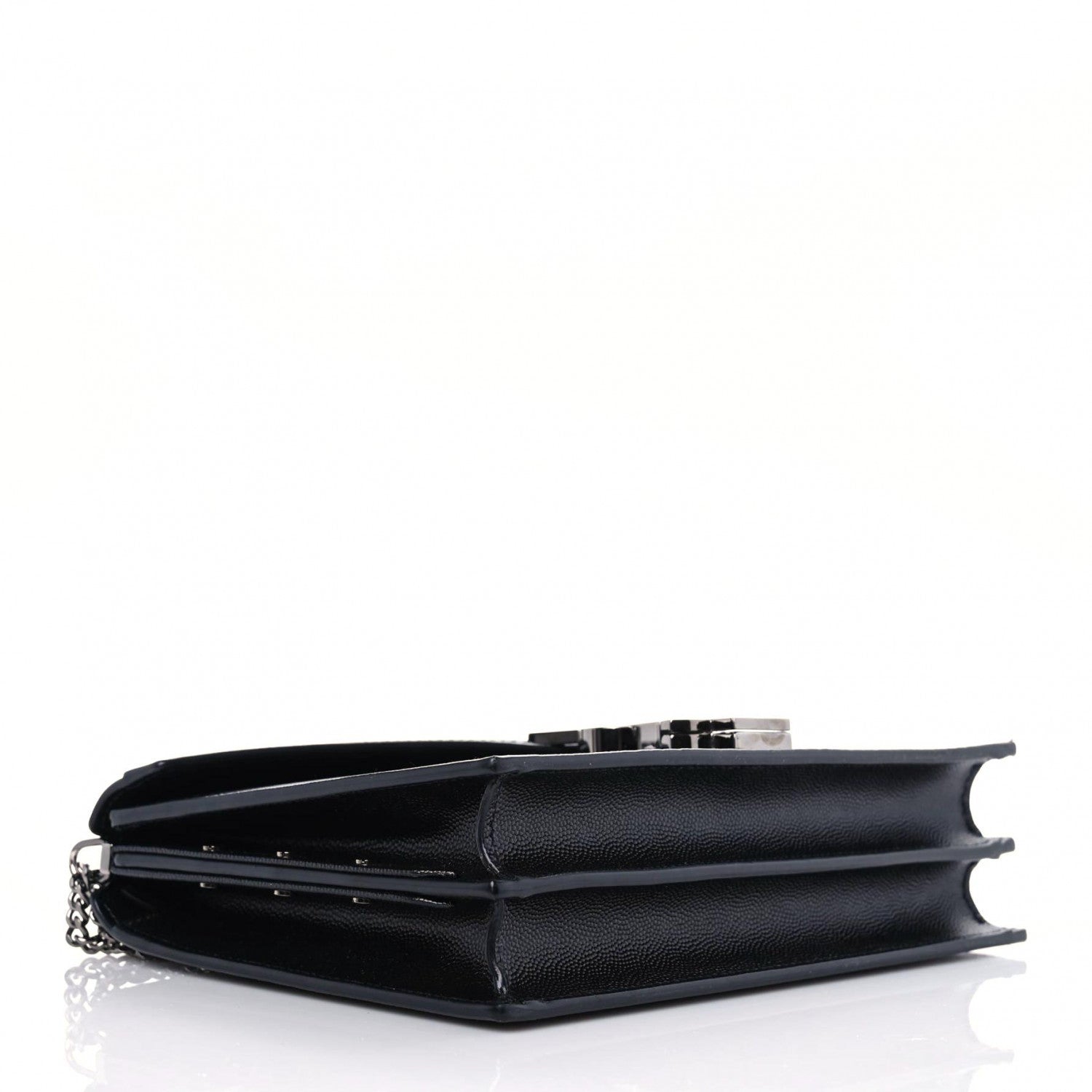 Saint Laurent Grain De Poudre Monogram Cassandra Clasp Bag Black 4 of 9