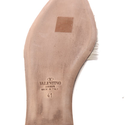 Valentino Garavani Ruched Lambskin B Drape Ballerina Flats 41 Nude 12 of 12