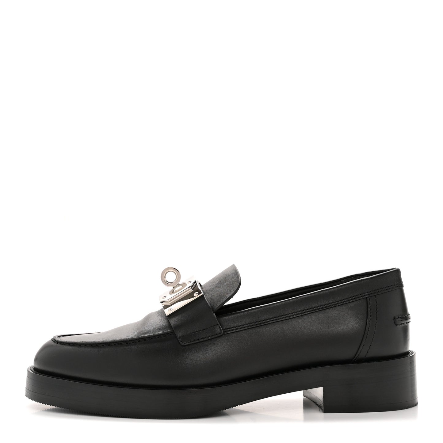 Calfskin Womens Hot Loafer 40 Black