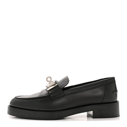 Hermes Calfskin Womens Hot Loafer 40 Black 1 of 11