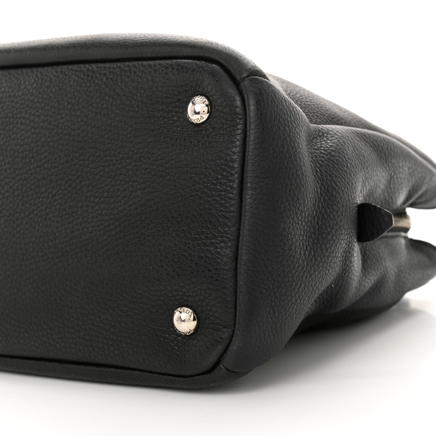 Prada Vitello Phenix Top Handle Bag Black 11 of 15