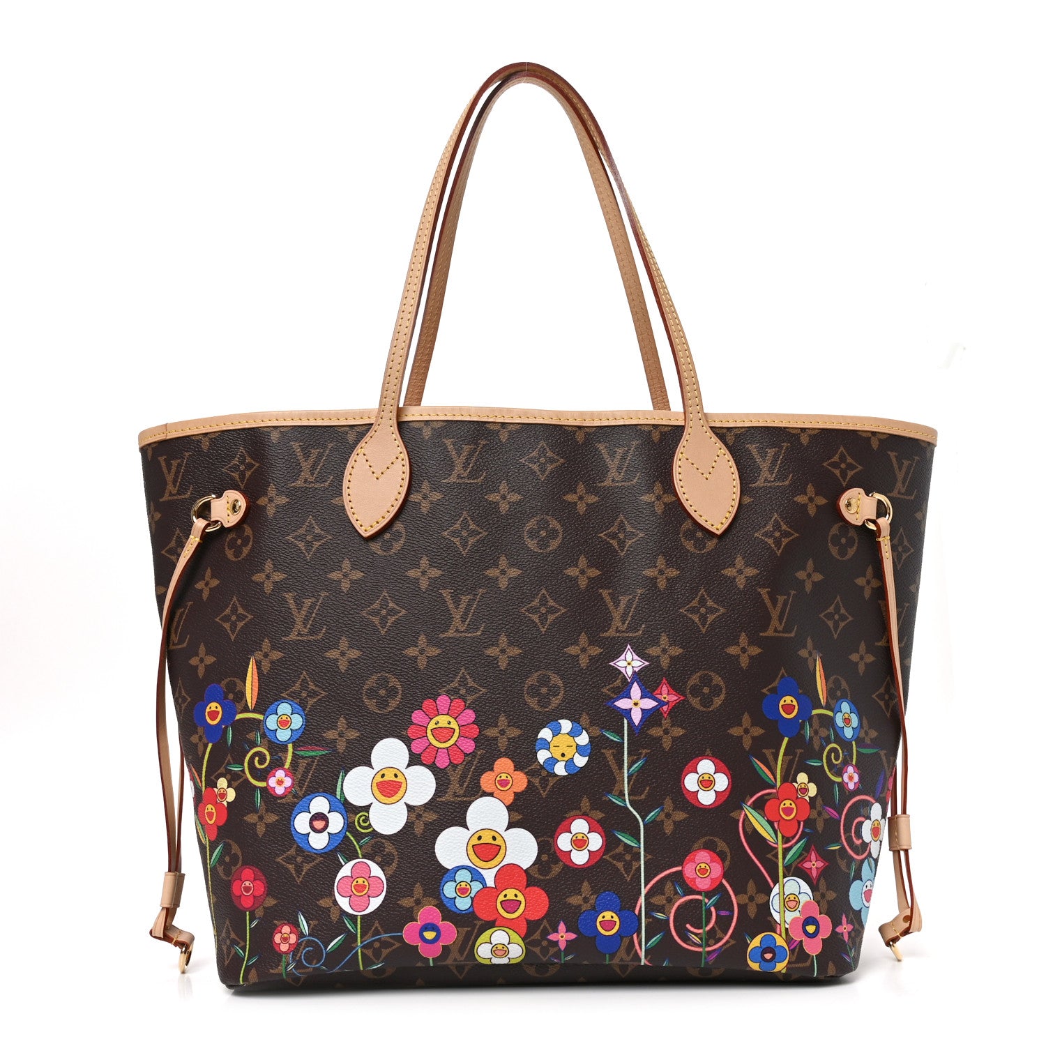 Louis Vuitton LV X TM Monogram Flowers Neverfull MM 1 of 9