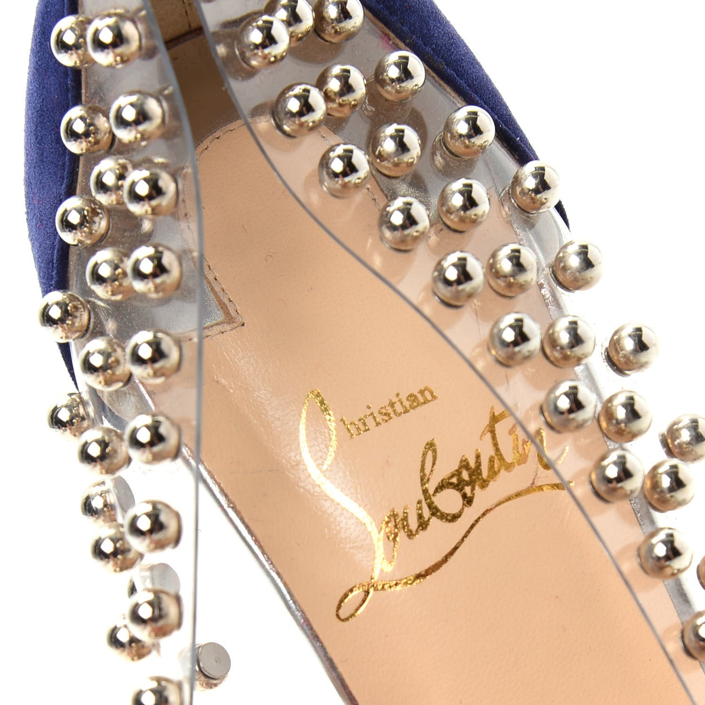 Suede Patent Studded Bille et Boule 100 Pumps 37 Navy