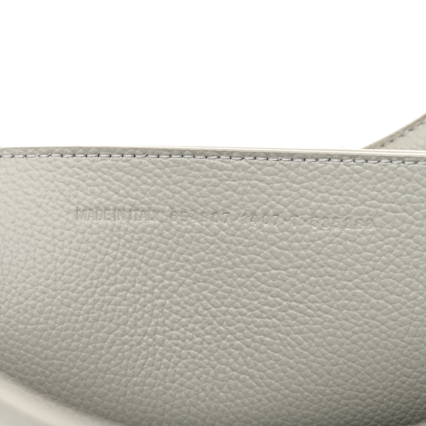 Grained Calfskin Silver Hardware Neo Classic City Light Grey