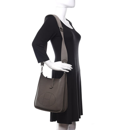 Hermes Taurillon Clemence Evelyne III PM Etain 2 of 11