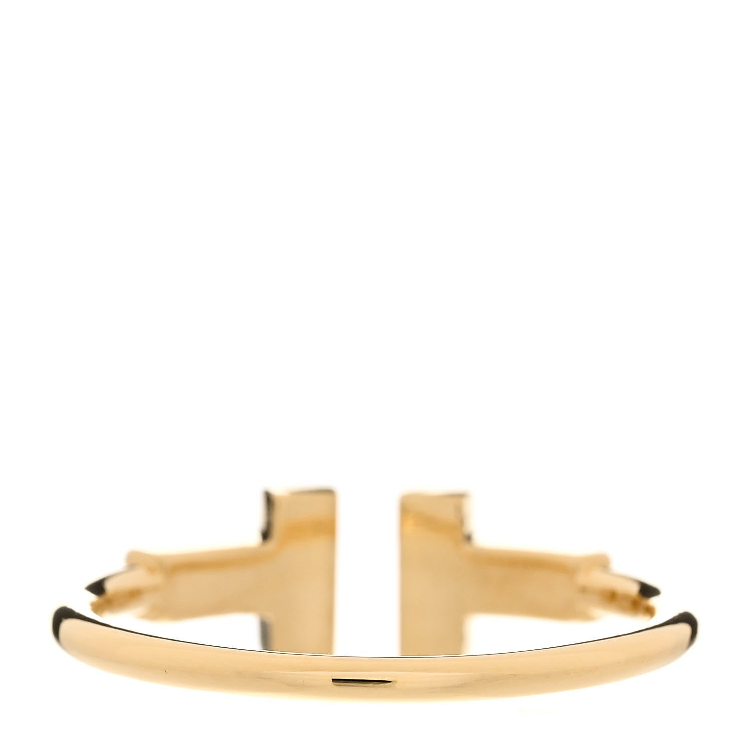 Tiffany 18K Yellow Gold Diamond T Wire Ring 54 7 3 of 5