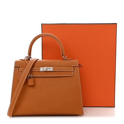 Hermes Vache Natural Kelly Sellier 25 Natural Sable 10 of 10