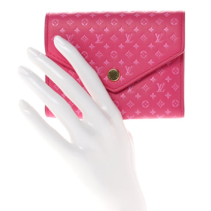 Louis Vuitton Calfskin Nanogram Embossed Victorine Wallet Rose 2 of 6