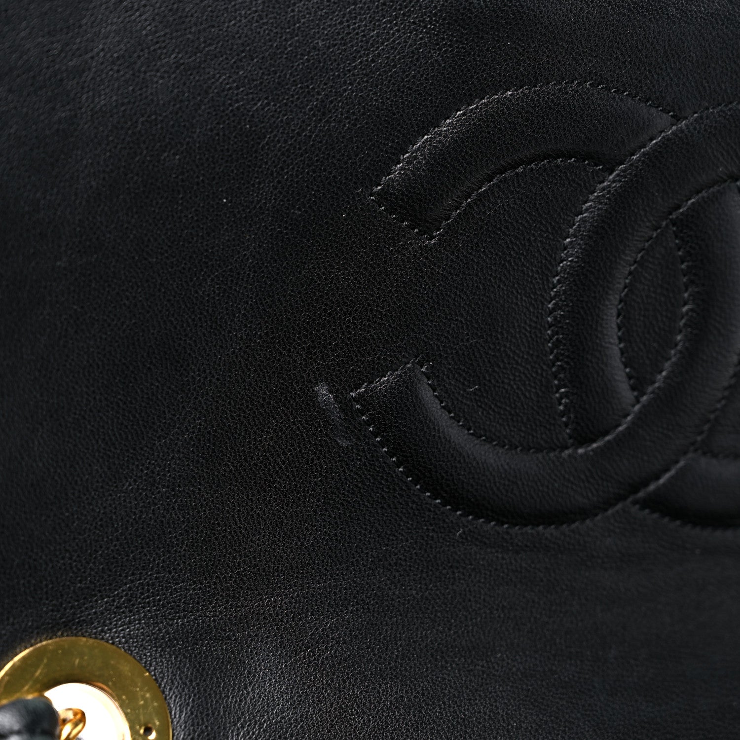 Chanel Lambskin Quilted XL Jumbo Single Flap Black 12 of 17