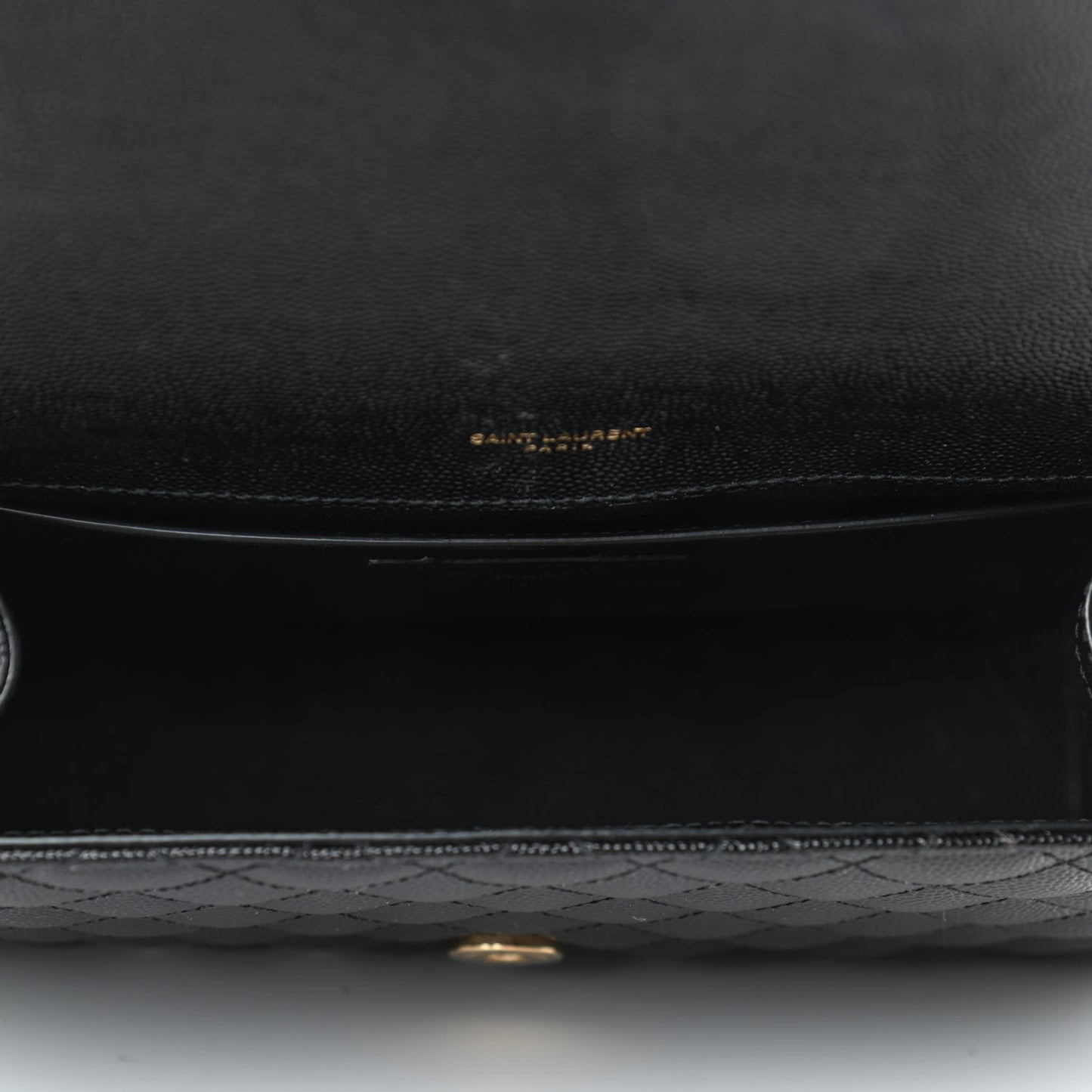 Grain De Poudre Textured Mixed Matelasse Triquilt Medium Monogram Satchel Black