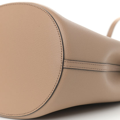 Burberry Calfskin Small Lorne Bucket Crossbody Natural 10 of 10