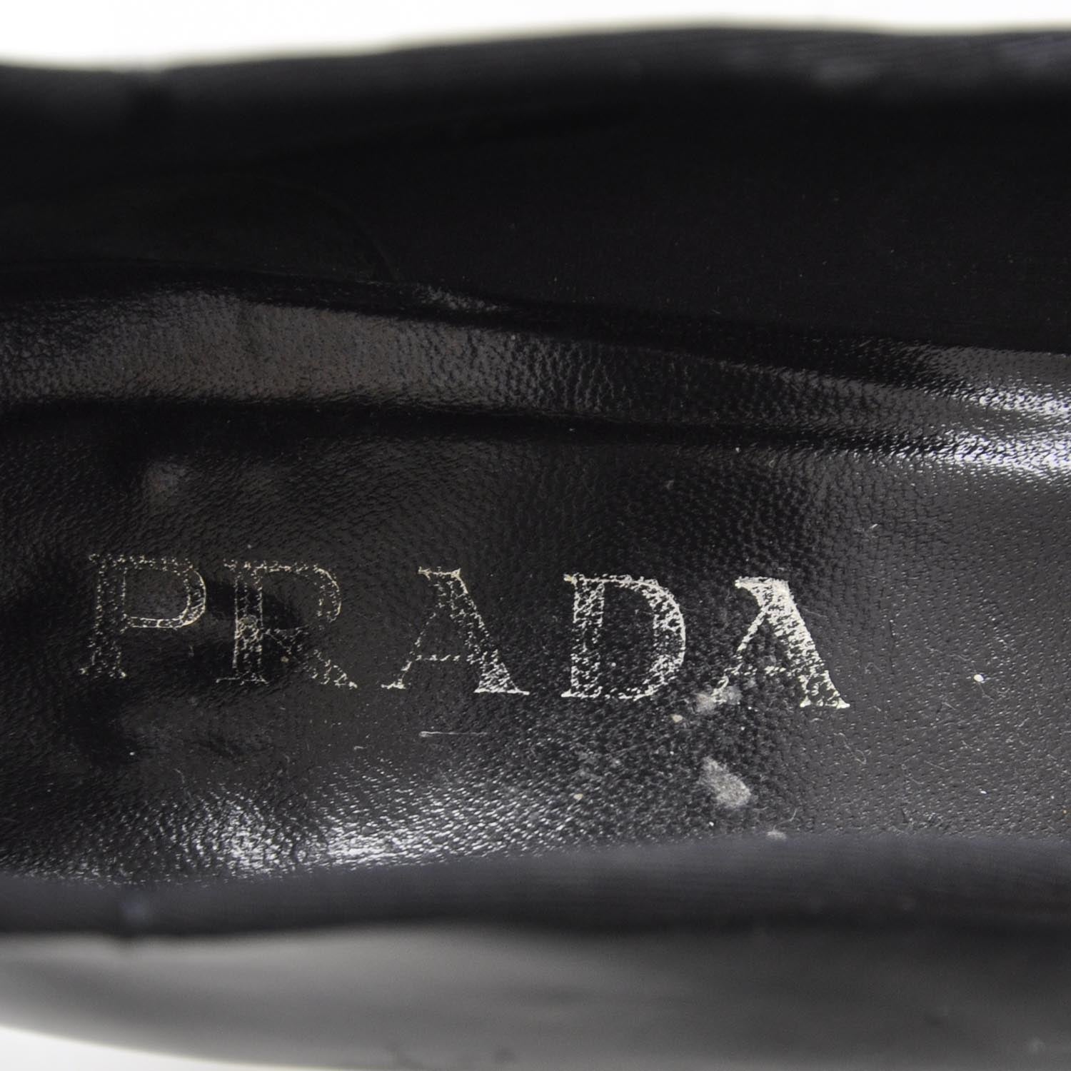 Prada Spazzolato Heels 37 Black 5 of 6