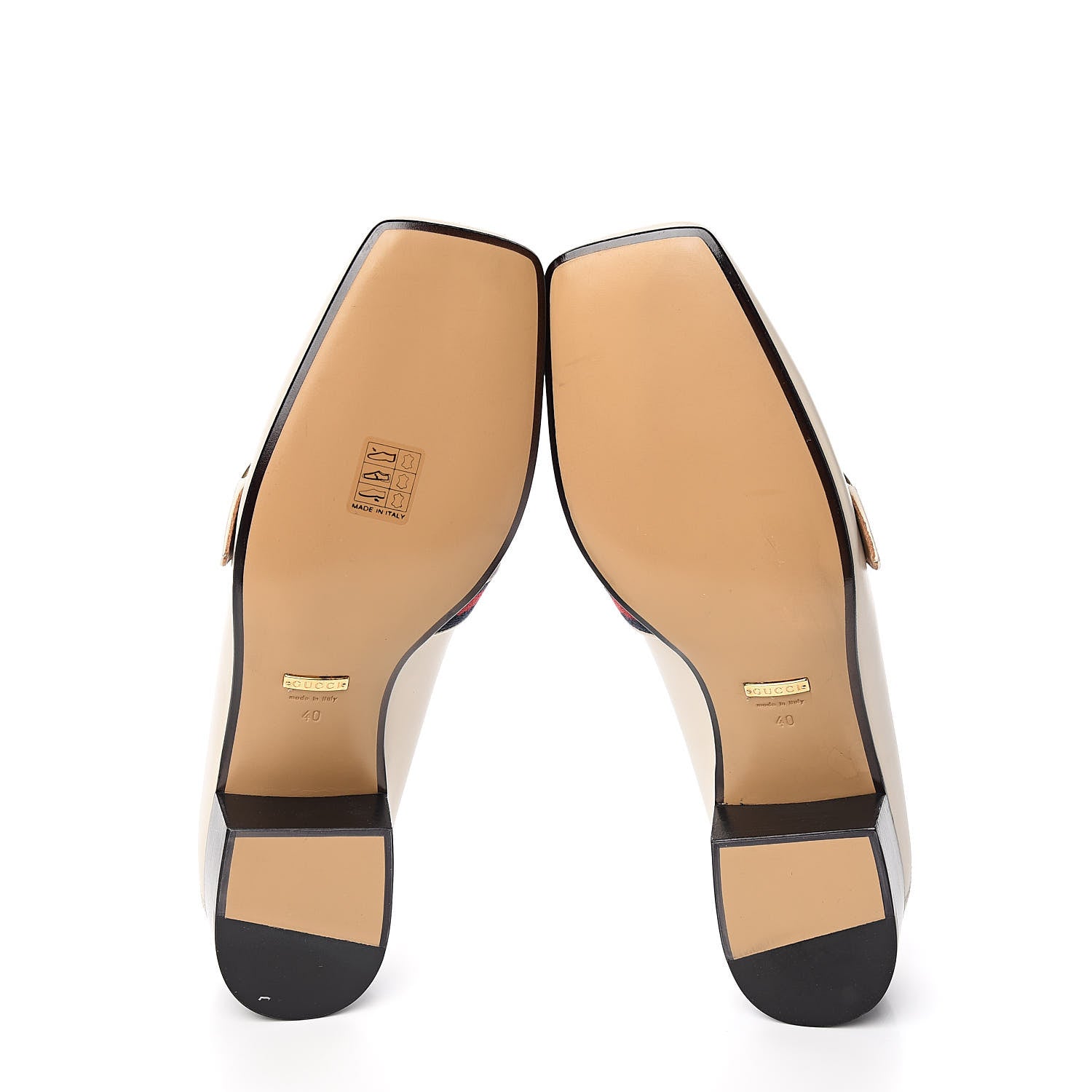 Gucci Calfskin Web Peyton Loafers 40 Mystic White 5 of 9