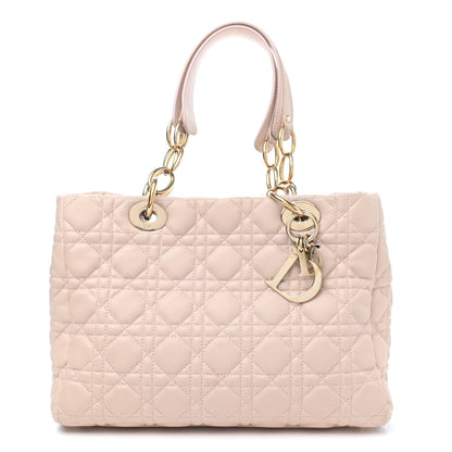 Christian Dior Lambskin Cannage Small Dior Soft Shopping Tote Light Pink 1 of 4