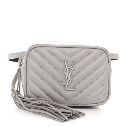 Saint Laurent Calfskin Matelasse Monogram Lou Belt Bag Grey 1 of 10