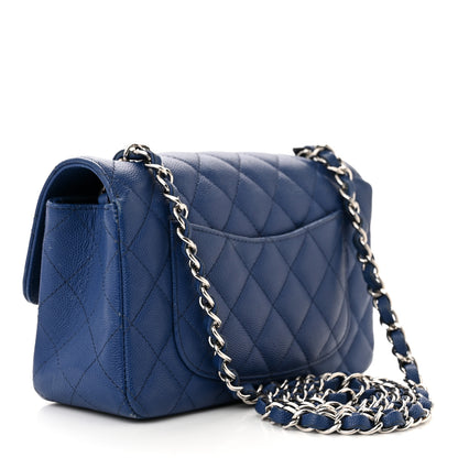 Chanel Caviar Quilted Mini Rectangular Flap Blue 3 of 18