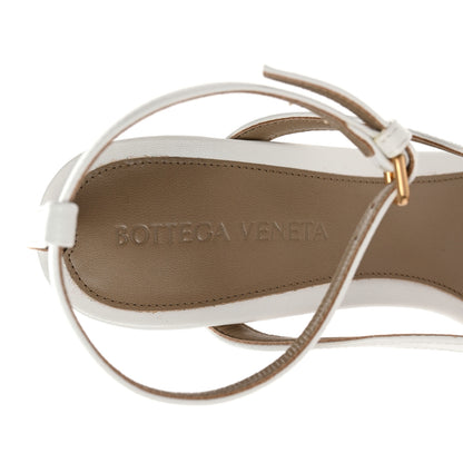 Bottega Veneta Lambskin Stretch Multi Strap 90mm Sandals 36 Optic White 7 of 10