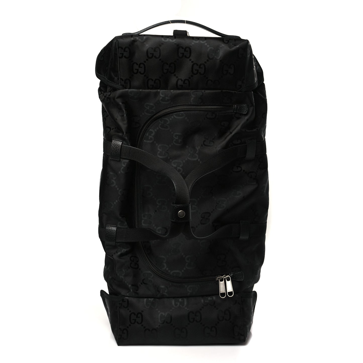 Econyl Nylon Monogram Off The Grid Rolling Duffle Bag Black