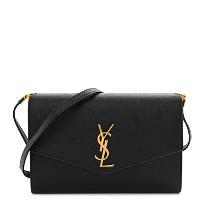 Saint Laurent Grain De Poudre Mini Uptown Crossbody Bag Black 1 of 10