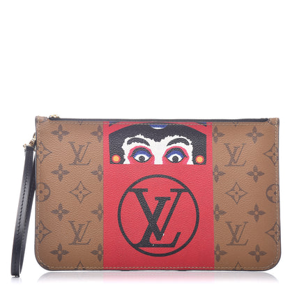 Louis Vuitton Reverse Monogram Kabuki MM GM Pochette 1 of 8