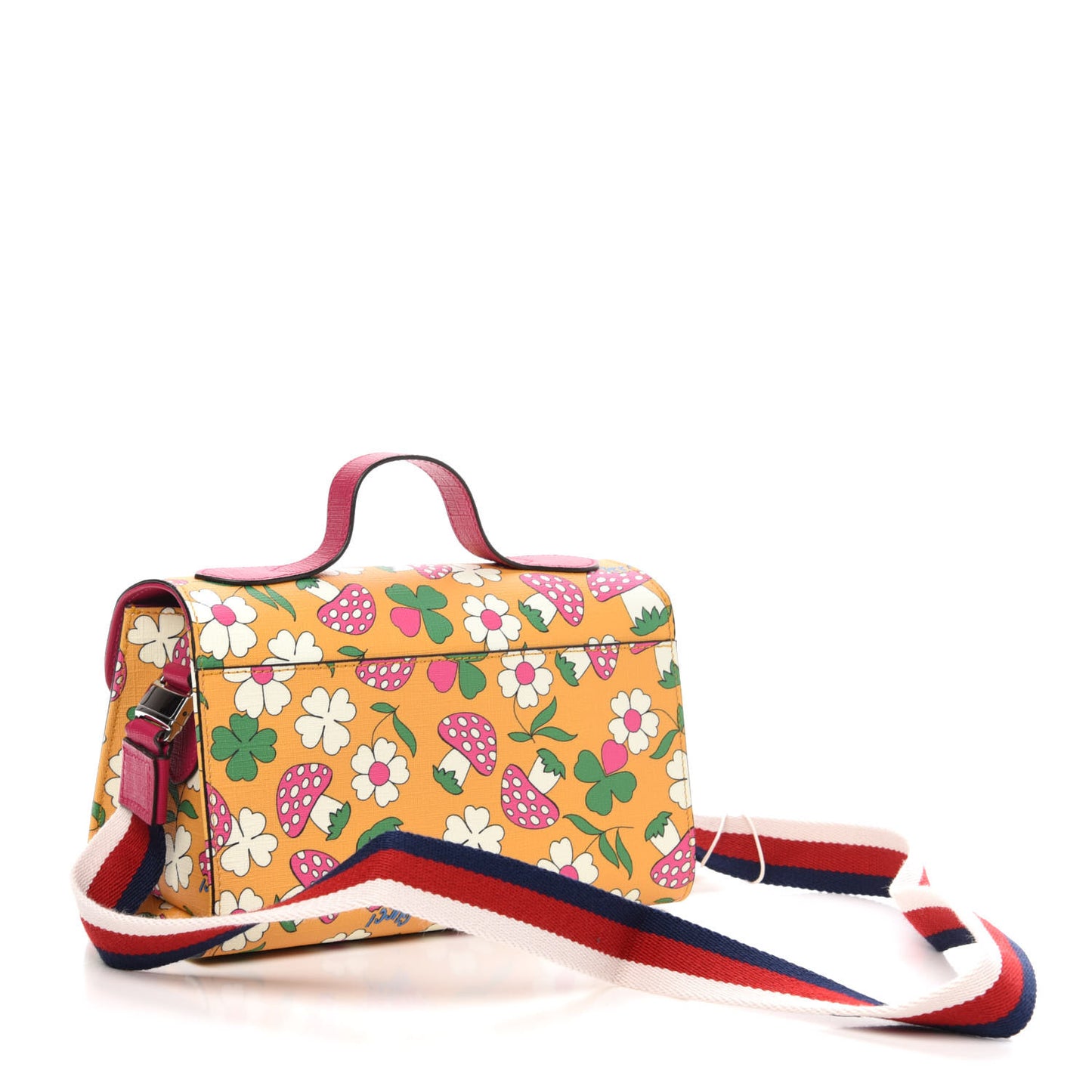 Canvas Childrens Flower Mushroom Print Shoulder Bag
