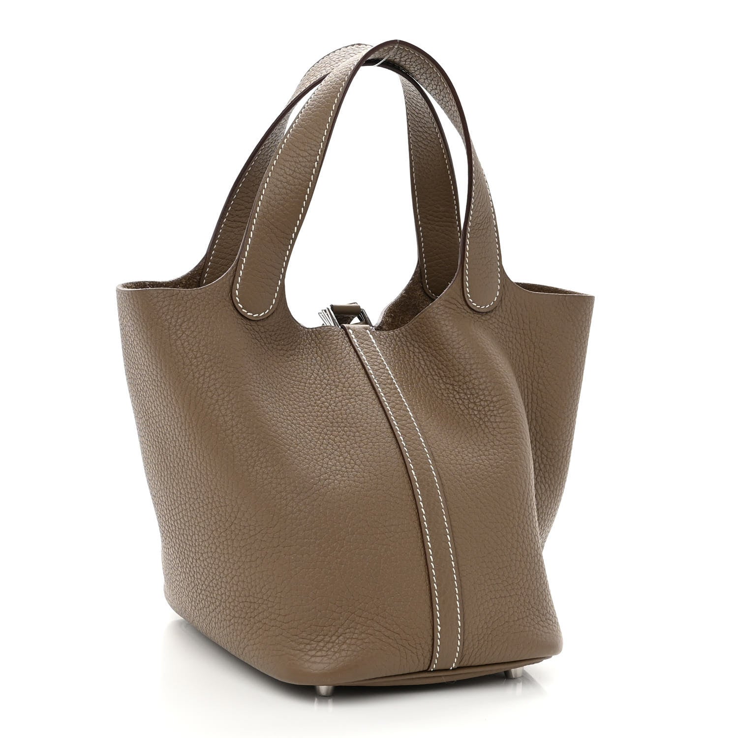 Hermes Taurillon Clemence Picotin Lock 18 PM Etoupe 3 of 11