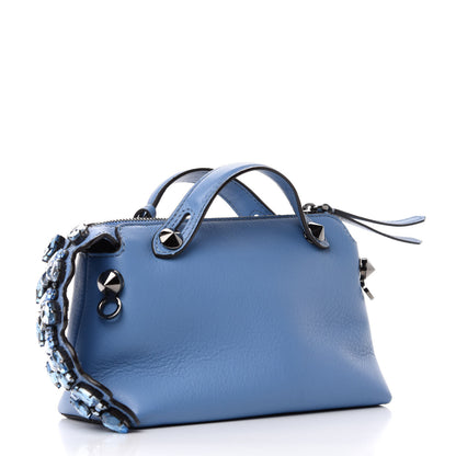 Fendi Vitello Dolce Crystal Croc Tail Mini By The Way Boston Bag Riviera Acquamarine 3 of 6