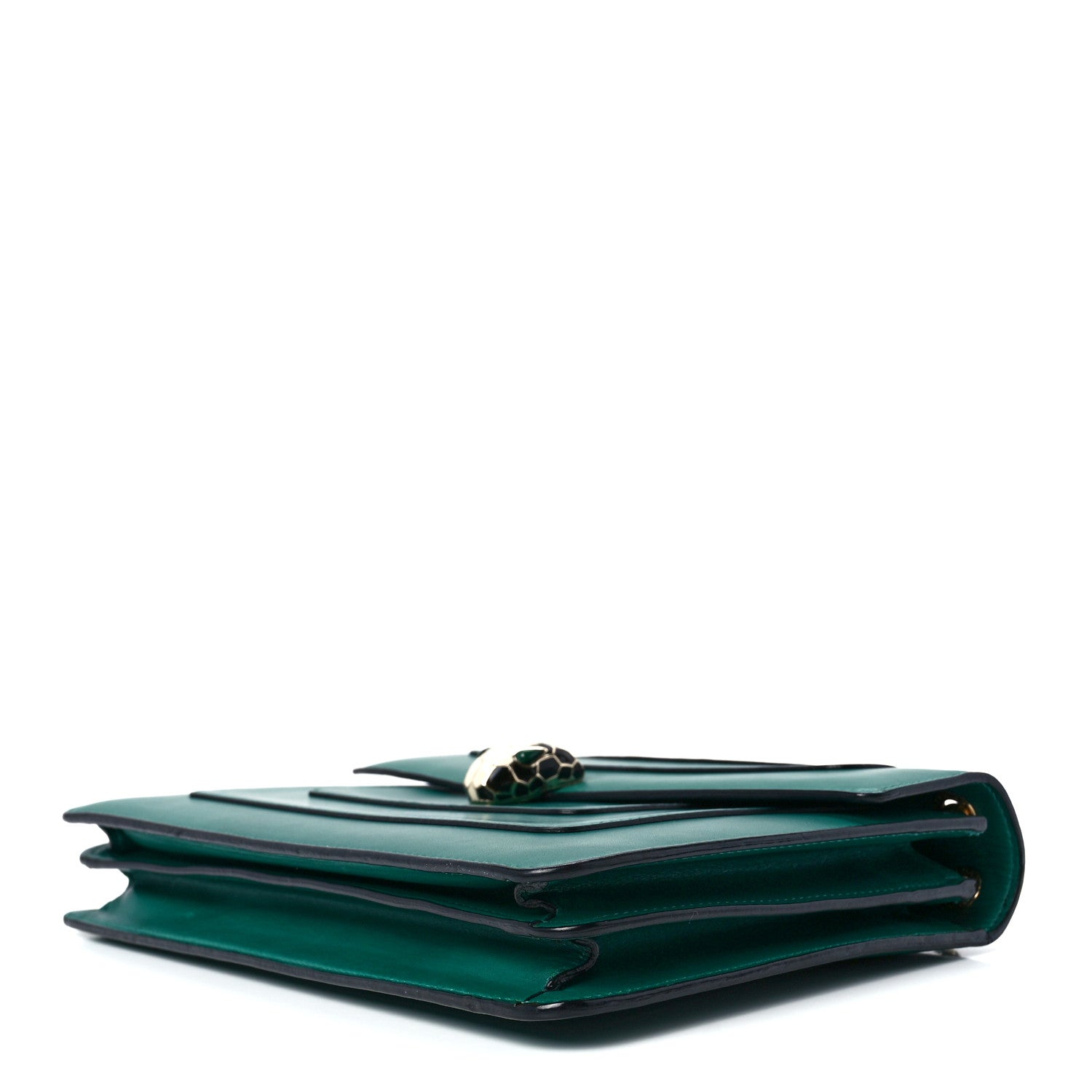 Bulgari Calfskin Serpenti Forever Shoulder Bag Emerald Green 11 of 13