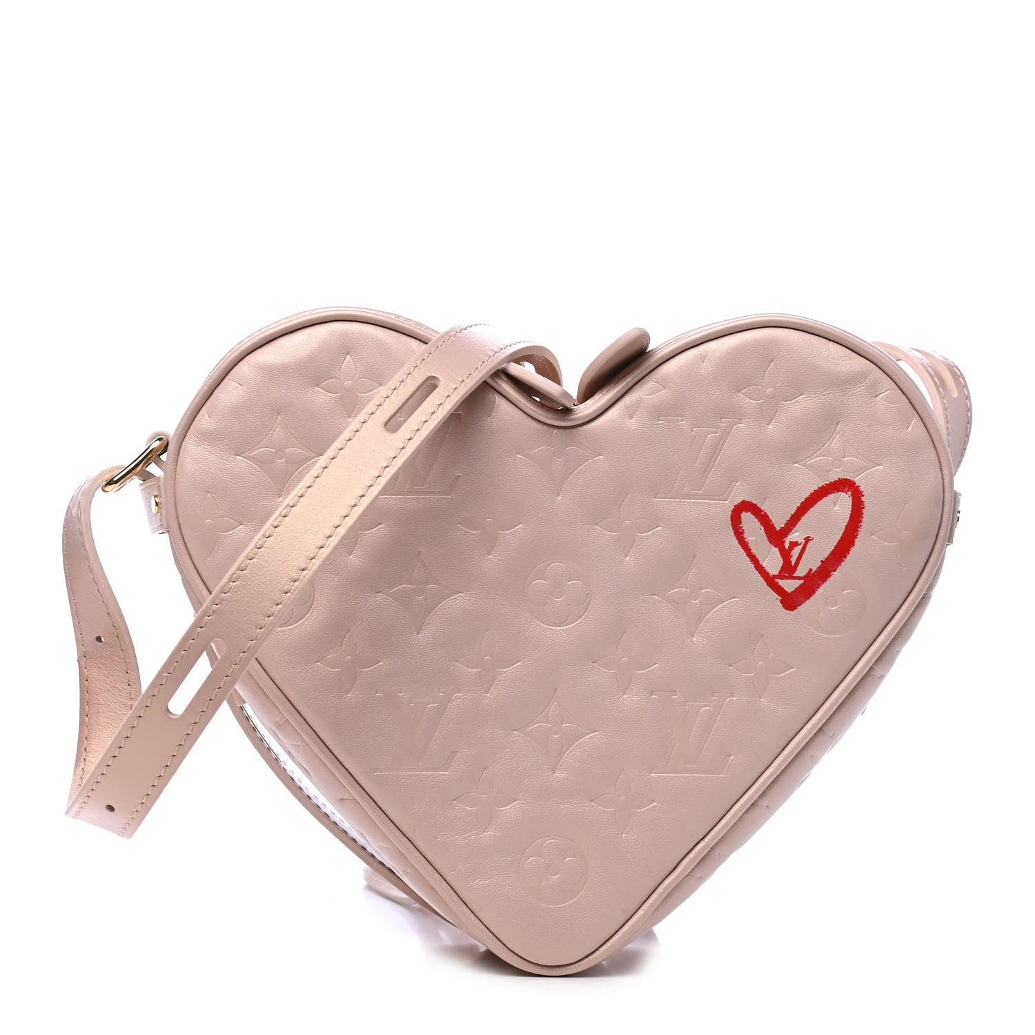 Louis Vuitton Lambskin Embossed Monogram Fall In Love Sac Coeur Light Pink 1 of 5