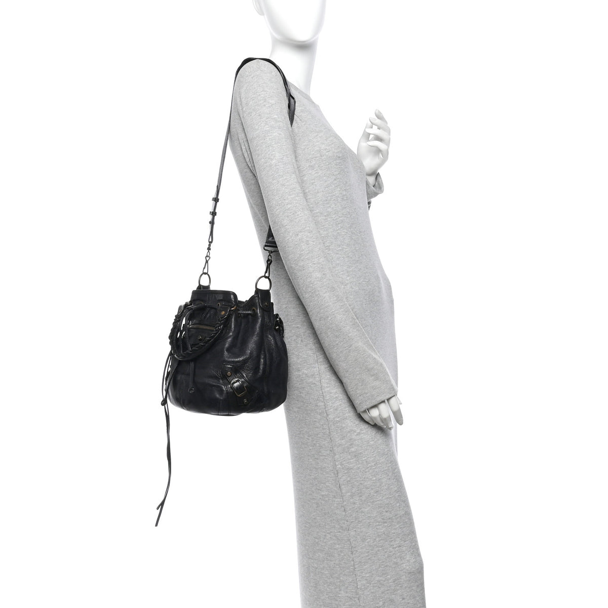 Balenciaga Agneau Classic Hardware Mini Pompon Dark Night 2 of 12