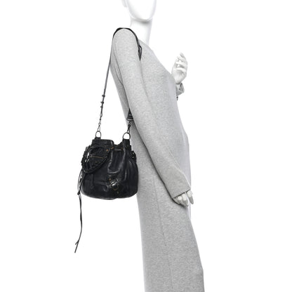 Balenciaga Agneau Classic Hardware Mini Pompon Dark Night 2 of 12
