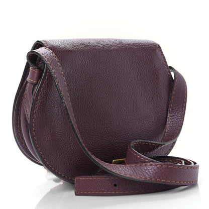 Chloe Grained Calfskin Small Marcie Saddle Bag Wild Purple 3 of 10