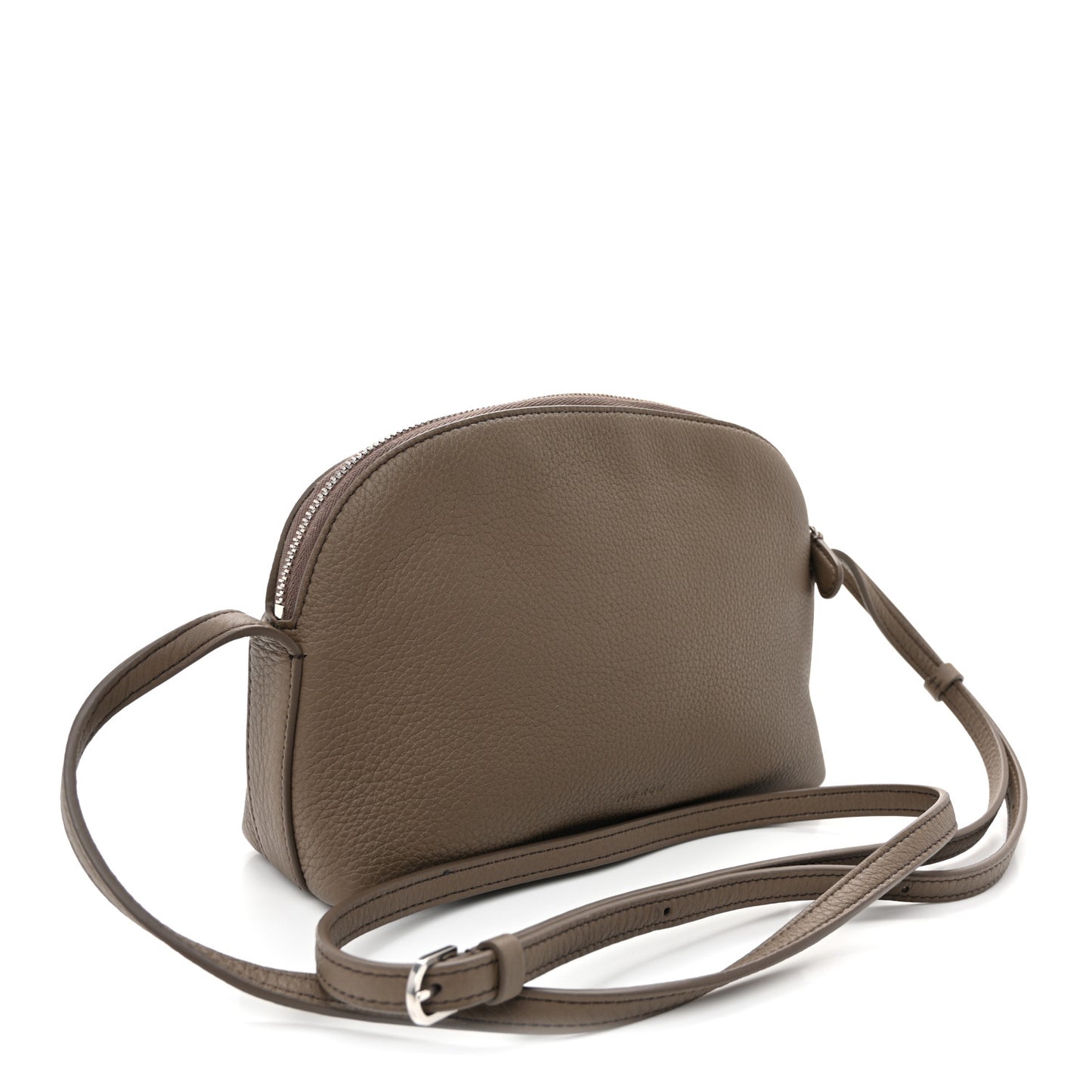Grained Calfskin Annie E/W Crossbody Bag Smoked Taupe