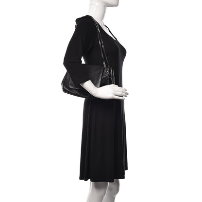 Saint Laurent Pebbled Lambskin Chevron Monogram Small Nolita Black 2 of 12