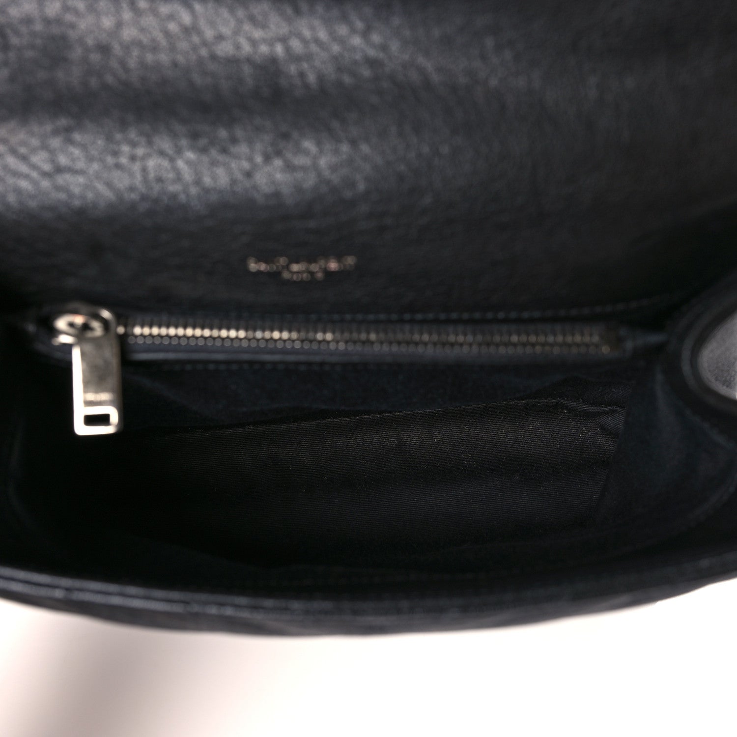 Saint Laurent Sheepskin Matelasse Chevron Monogram Medium College Bag Black 5 of 9