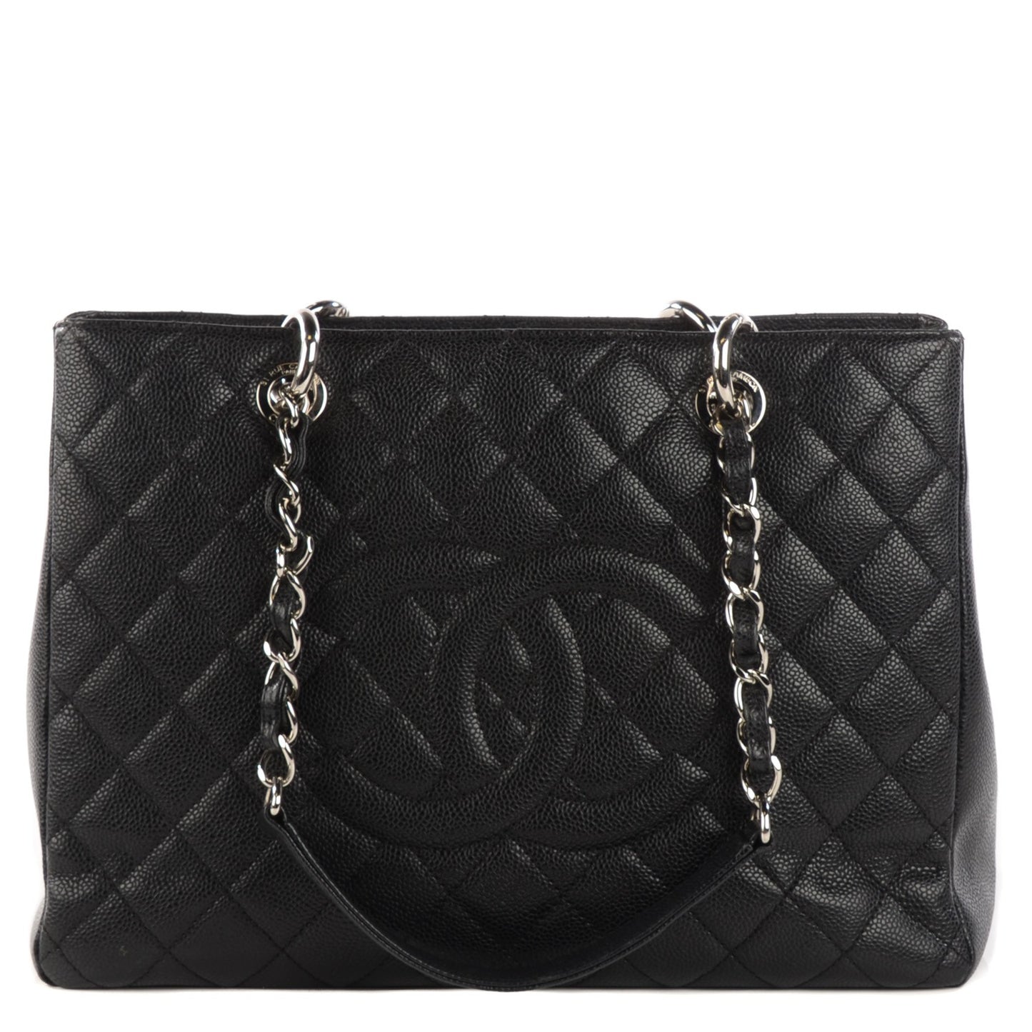 Caviar Quilted Grand Shopping Tote GST Black