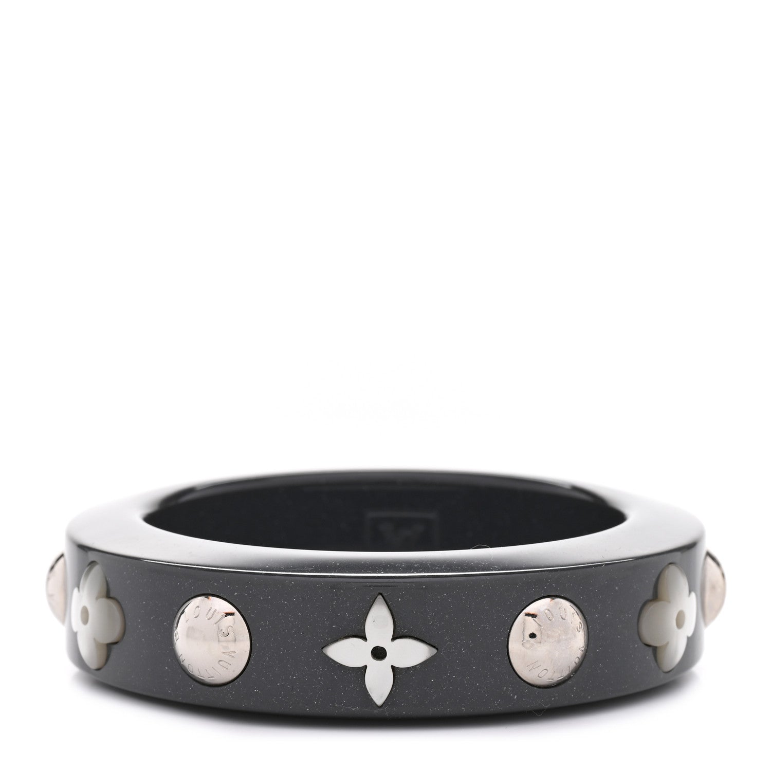 Louis Vuitton Resin Random Flower Bracelet Black 1 of 5